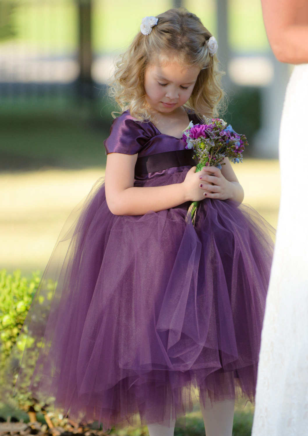 A-Line/Princess Sweetheart Sleeveless Tea-Length Tulle Flower Girl Dress With Sashes